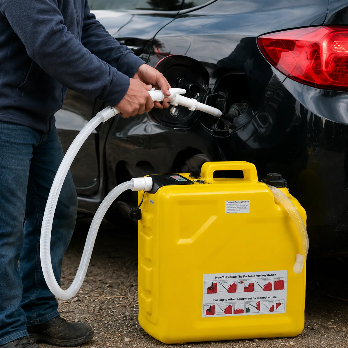 FT705 portable pump shown in use